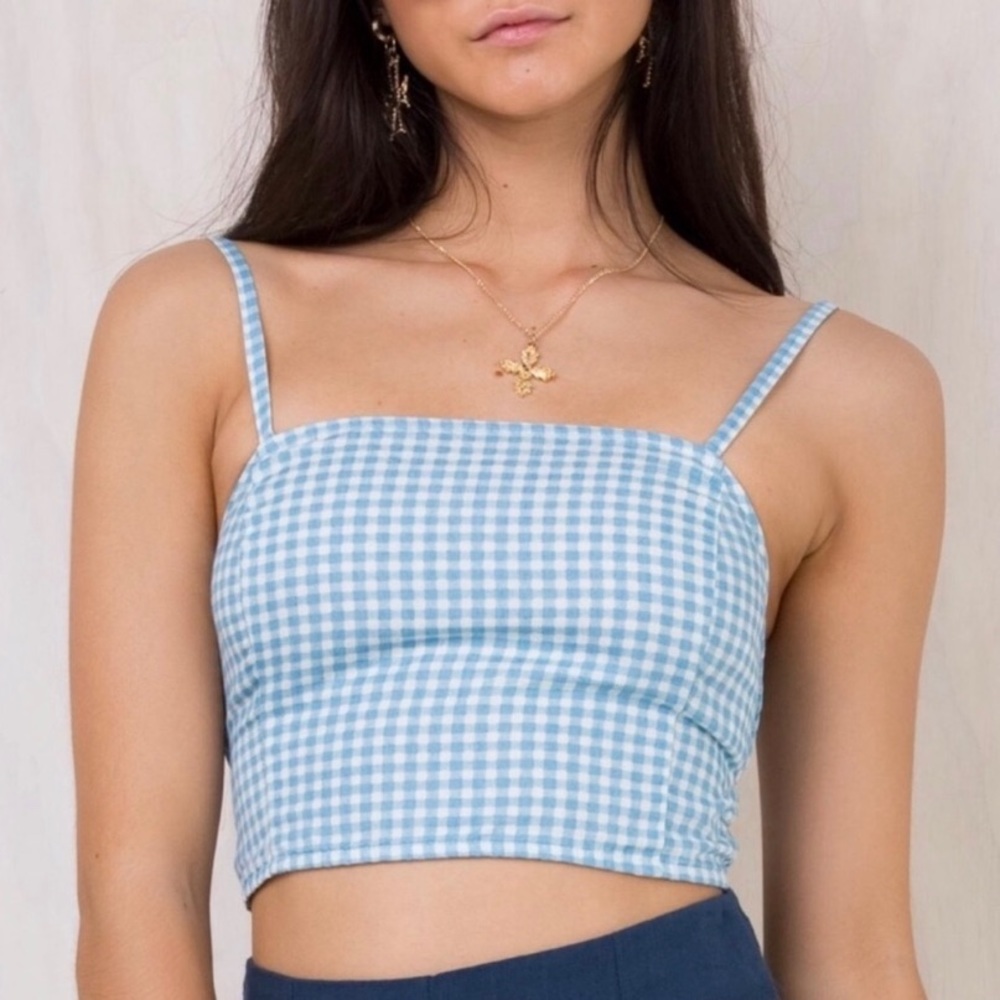 Gingham crop top